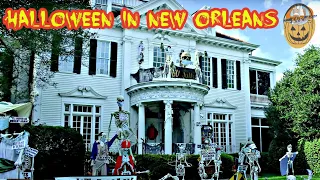 New Orleans Halloween Decorations and Parade (Skeleton House, Ghost Manor, and Krewe of Boo)