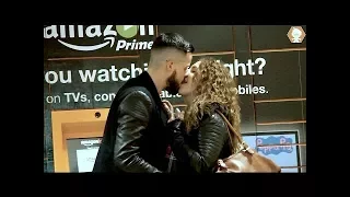 Flying MistleToe Kissing Prank