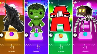 Godzilla 🆚 Funko Pop Hulk 🆚 Alphabet Lore 🆚 Spider House Head. 🎶 Who Is Best? 🎵 Tell We? 😍