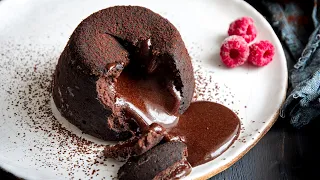 Chocolate Fondant (Cake with Liquid Center, Lava cake)🍴Simple recipe = Perfect Dessert!