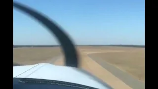 Crosswind takeoff from Hwange National Park Airport Zimbabwe
