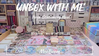 ASMR Unboxing | Huge Stationery Haul ft @mooboomplanner