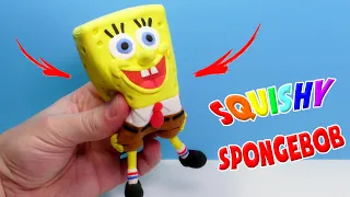 Making SQUISHY SPONGEBOB SquarePants with Clay