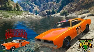 GTA V Ultra Graphics Dukes of Hazzard 1969 Dodge Charger R/T General Lee Test Drive Gameplay (Music)