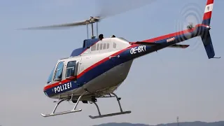 POLIZEI HUBSCHRAUBER Landung am Stützpunkt vom Christophorus 2