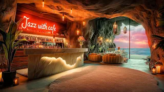 Bar Lounge In Cave With Waves Sound - Smooth Piano Jazz Music to Work and Study and Date