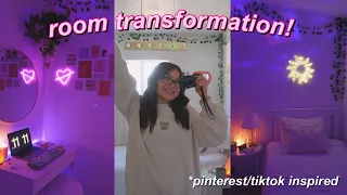 EXTREME ROOM MAKEOVER + TOUR 2021 *aesthetic/tiktok/pinterest inspired*