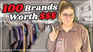 100 BEST BRANDS TO THRIFT & RESELL Online in 2024! Selling on eBay & Poshmark!