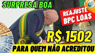 REVIRAVOLTA BPC LOAS! NOVOS VALORES R$ 1502 AUMENTO BPC LOAS 6,37% REAJUSTE BPC