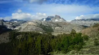 Summit Lake and the High Trail overlooking the Minarets - Sierra