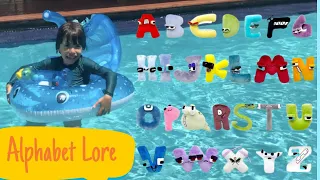 NA PISCINA COM ALPHABET LORE