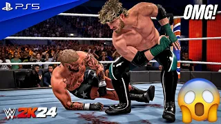 WWE 2K24 - Jake Paul vs. Logan Paul - No Holds Barred Match at WrestleMania | PS5™ [4K60]