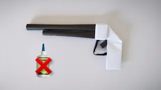 How to make an origami gun without using glue/Making an origami gun easily