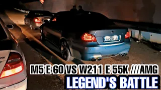 Legend's Battle BMW M5 E60 HP VS W211 E 55 Kompressor ///AMG