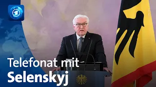 Streit um Kiew-Reise: Steinmeier und der ukrainische Präsident Selenskyj räumen Irritationen aus