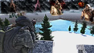 GENGHIS KHAN IS BETRAYED BY SAURON DURING HIS WINTERFELL SIEGE - Epic Battle Simulator 2 - UEBS 2