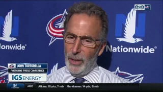 John Tortorella describes how he and Columbus Blue Jackets regrouped after 2nd period vs. Coyotes