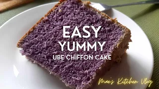 EASY YUMMY UBE CHIFFON CAKE #youtube #food #homemade #baking #asmr #viral