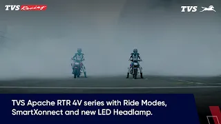 TVS Apache RTR 4V series with Ride Modes, SmartXonnect and new LED Headlamp.