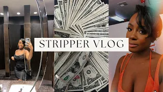 STRIPPER VLOG : work week,nights out + money count!💸✨