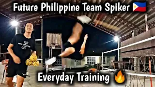 Future Philippine Team Spiker ! Solid Roll Spike training ! Sepak Takraw