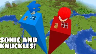 I found SUPER LONG SONIC AND KNUCKLES HOUSE in Minecraft - Gameplay - Coffin Meme