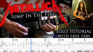 Metallica - Jump In The Fire 2nd guitar solo/outro solo lesson (with tablatures and backing tracks)