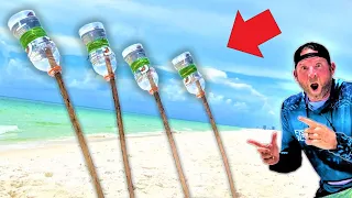 I made GATORADE BOTTLE fishing reels for SURF FISHING and what happens is NUTS!