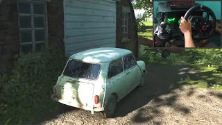 Rebuilding a Mini Cooper S Mr. Bean - Forza Horizon 4 | Logitech g29 gameplay