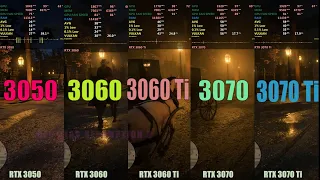 RTX 3050 vs 3060 vs 3060 ti vs 3070 vs 3070 ti 4k 2160p