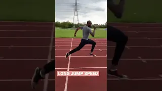 Long jump run-up sprinting is NOT track sprinting. Here’s what to do #shorts