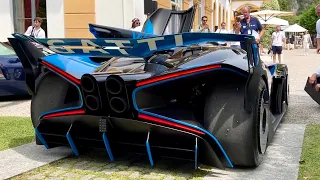 Bugatti BOLIDE - CRAZY EXHAUST sound & driving at Villa d'Este (1850 HP W16)