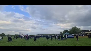 Lancaster 80th dam busters fly past at RAF Scampton - We will remember them