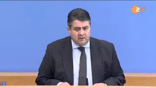 Bundespressekonferenz BM Gabriel zur Rüstungsexportpolitik 2015