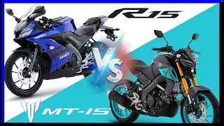 Yamaha MT-15 vs Yamaha R15v3 || Diferencias || Cuál comprar || @locoporlasmotos