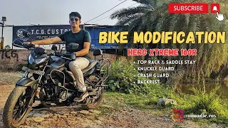 Bike Modification Kolkata | TCG | Top Rack Saddle Stay Crash Guard | Hero Xtreme 160R | Part - 2