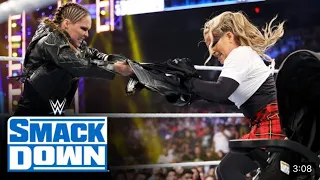 Ronda Rousey WWE wrestling attacks Natalya- WWE Smackdown highlights 24th June 2022