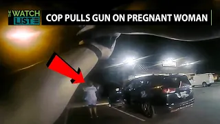 Raging Cop IMMEDIATELY Draws Gun On Pregnant Woman And Her Three Kids