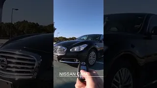 日産の最高級車シーマに乗って出勤するサラリーマン。