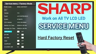 How To Reset SHARP LCD TV / Open Service Menu & Keys Unlock On All Sharp TV