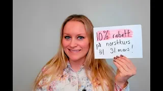 Video 675 TILBUD! 10% RABATT på alle norskkurs ut mars 2020