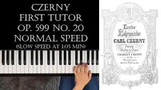 Carl Czerny - First Tutor - Op. 599 No. 20 / Tutorial & Free Sheets (Piano) [Mom with Grand Piano]