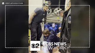 FDU basketball players get stuck in elevator before game