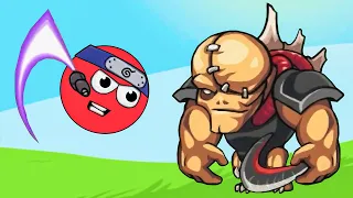 Несносный КРАСНЫЙ ШАР ниндзя спасает принцессу #3. Первый босс. ИГРА Red Ball 4 ninja на Игрули TV