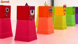 Numberblocks Satisfying Video l Kinetic Sand with Number Cutting ASMR #279 Color
