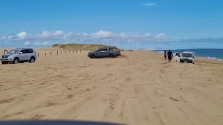 2020 toyota hilux  & Mitsubishi  1986 L300 bogged on stockton beach