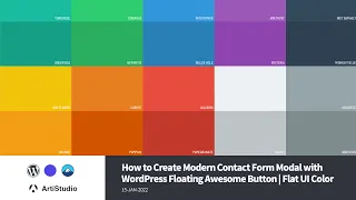 How to Create Modern Contact Form Modal with WordPress Floating Awesome Button | Flat UI Color