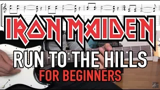 Run to the Hills - Iron Maiden (Easy Guitar Lesson + Tab)