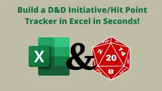 Create a Dungeons and Dragons Initiative and Hit Point Tracker in Excel in Seconds