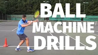 Tennis Ball Machine Drills - Improve Your Forehand, Backhand and Volleys